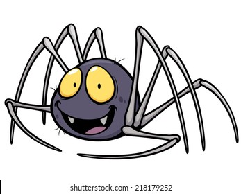 Vector illustration of Spider cartoon
