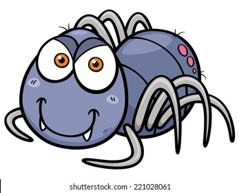 Vector illustration of Spider cartoon