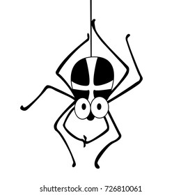 Vector illustration of a spider for Halloween on a white background.