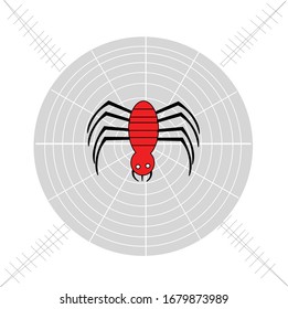 vector illustration of spider icon