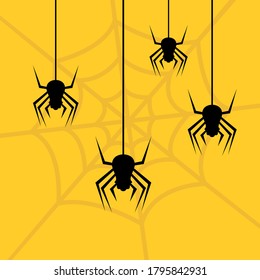 Vector illustration of a spider. Icons for Halloween, halloween celebrations.