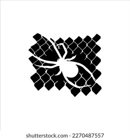 vector illustration of a spider silhouette