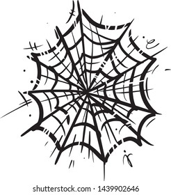 A vector illustration of a spider web