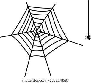 Vector illustration of a spider web