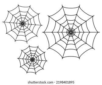 Vector illustration of a spider web. Halloween illustration.