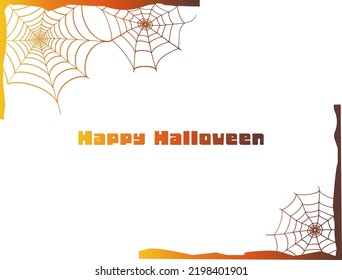 Vector illustration of a spider web. Halloween illustration.