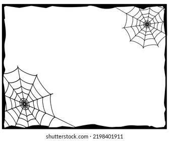 Vector illustration of a spider web. Halloween illustration.