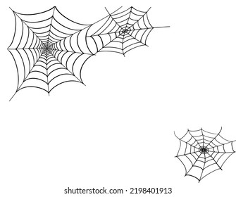 Vector illustration of a spider web. Halloween illustration.