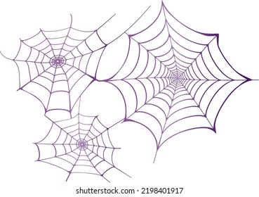 Vector illustration of a spider web. Halloween illustration.