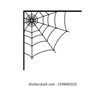 Vector illustration of a spider web. Halloween illustration.