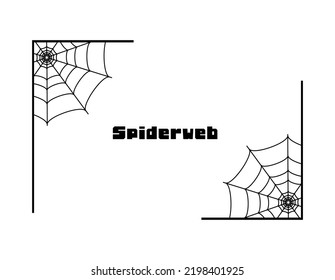 Ilustración vectorial de una telaraña. Ilustración de Halloween.