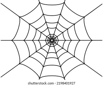 Vector illustration of a spider web. Halloween illustration.