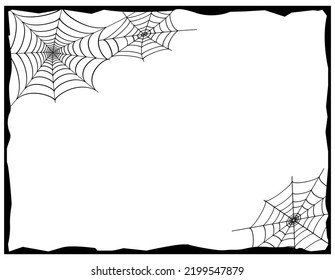 Vector illustration of a spider web. Halloween illustration.