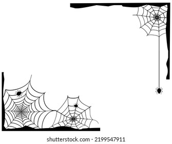 Vector illustration of a spider web. Halloween illustration.