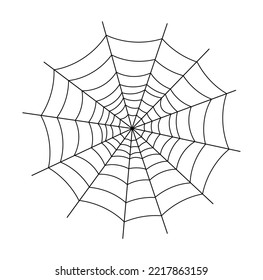 vector illustration of spider web icon on white background