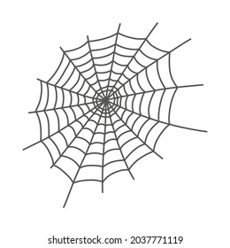 Vector illustration - spider web, isolated on white background