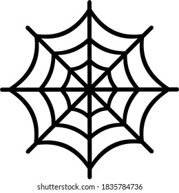 Vector illustration of a spider web symbol