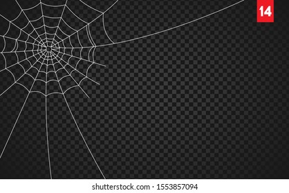 Vector Illustration of a Spiderweb on a Dark Background