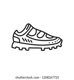 Vector illustration of spike running shoe.