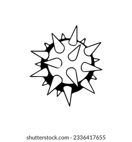 vector illustration of spiked mace