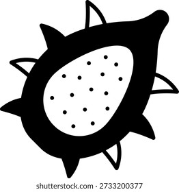 Vector Illustration of a Spiky Fruit