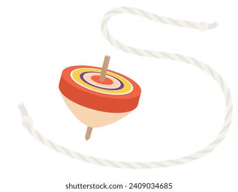 Vector illustration of spinning top