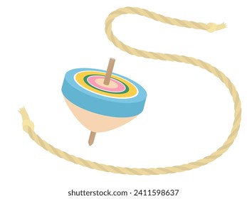 Vector illustration of spinning top