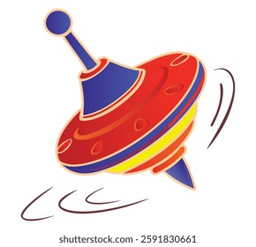 A Vector illustration of Spinning Top.