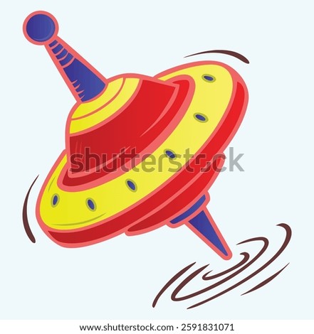 A Vector illustration of Spinning Top.
