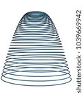 Vector illustration with a spiral 3d. Background with a spiral going up.