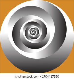 Vektorillustration mit Spiraldesign. einfache und futuristische Farben