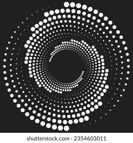 Vector Illustration of Spiral Dot Geometric Background