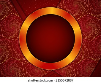 Ilustración vectorial puntas de fondo de pared con banner rojo brillante para el diseño