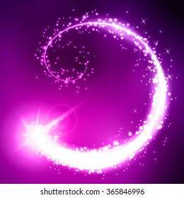 Vector illustration of spiral magic light vector background.