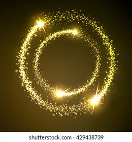 Vector illustration of spiral magic light vector background