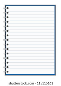Vector illustration of spiral notebook