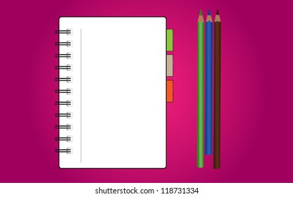 Vector illustration of spiral notebook