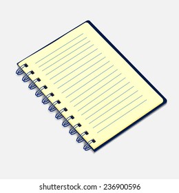 Vector illustration of spiral notebook 