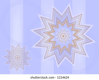 Vector illustration of spirograph stars and circles.