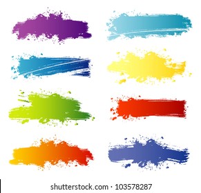 Vector illustration of Splash banners set