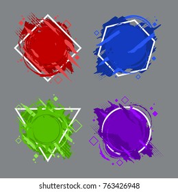 Vector illustration of Splash banners set
