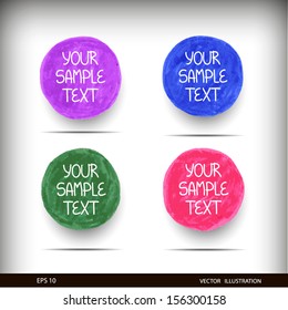 Vector illustration of Splash colour markers banners set