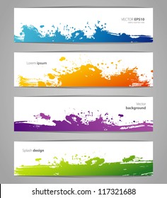 Vector illustration of Splash designs set