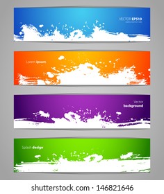 Vector illustration of Splash designs set