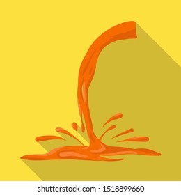 Vector illustration of splash and orange logo. Graphic of splash and fresh vector icon for stock.