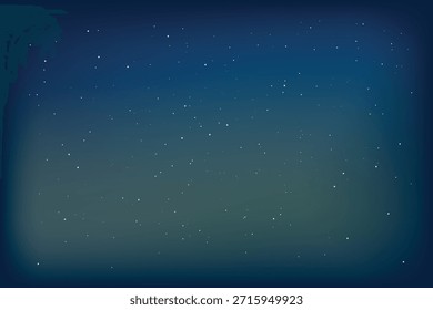 Ilustração vetorial de uma tela de splash para seus projetos céu escuro estrelado cósmico em um gradiente de luz colorida
