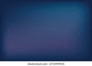 Ilustración vectorial de una pantalla de bienvenida para tus diseños Cosmic Starry Dark Sky en un degradado de luz de color