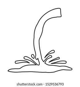 Vector illustration of splash and splashing sign. Web element of splash and jet vector icon for stock.