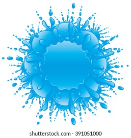 Vector illustration. Splash of water background with space for text.
