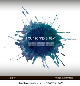 Vector illustration of Splash watercolor banner